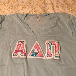 Alpha Delta Pi Stitched Letter Shirt ADPI